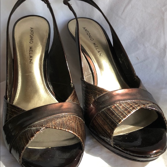 ⬇️⬇️ GORGEOUS Brown Patton Leather ANTONIO MELANI - Picture 2 of 5